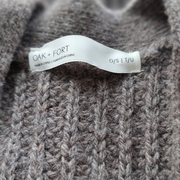 OAK + FORT Taupe Women's Cardigan New!! O/S - Picture 6 of 6